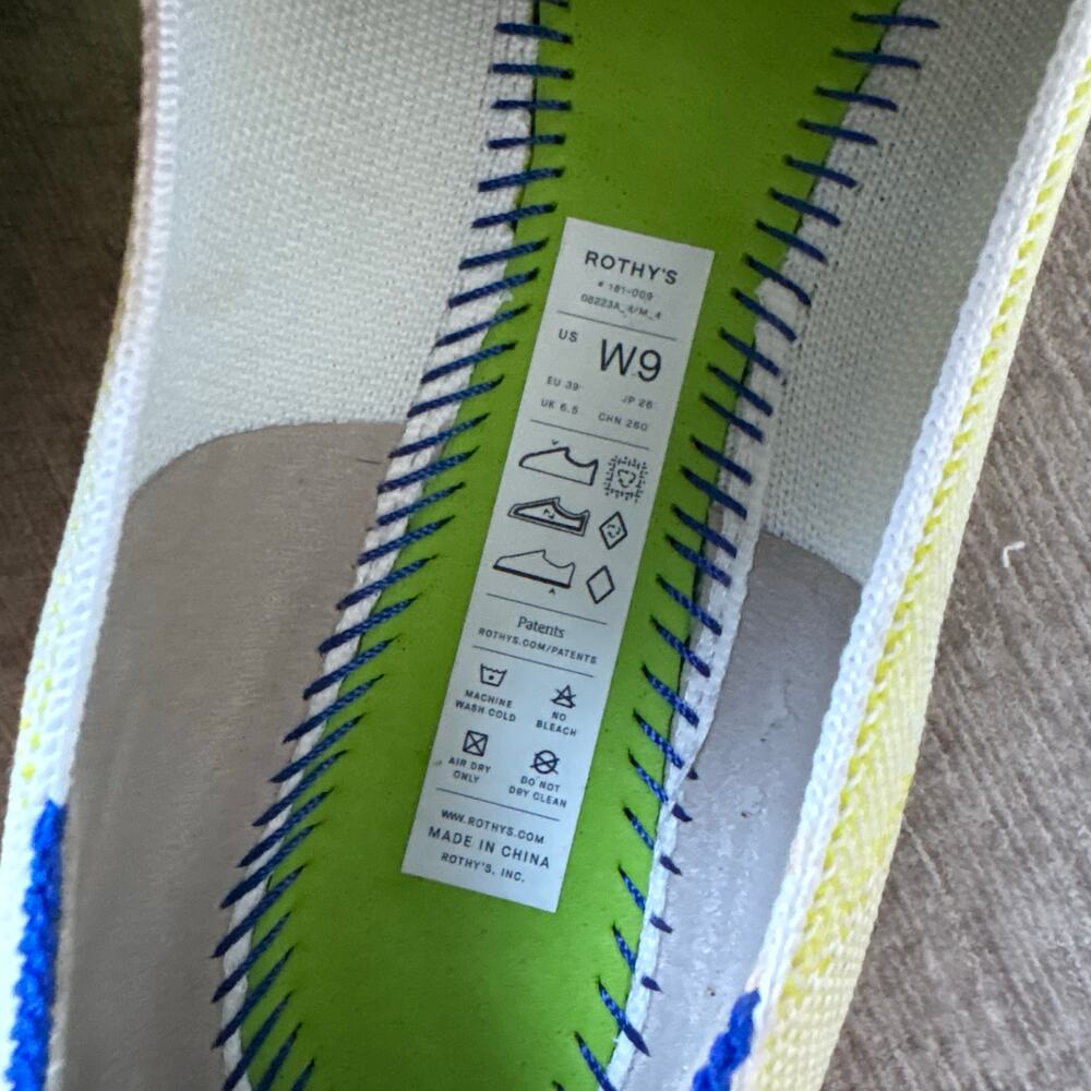 Rothy's The Ballet Flat in Chartreuse - Picture 9 of 9